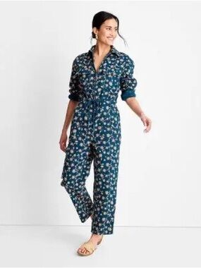 Future Collective Jenny K Lopez Women’s Long Sleeve Boilersuit Jumpsuit, Floral